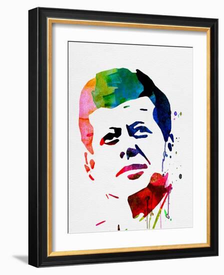 JFK Watercolor-Lora Feldman-Framed Art Print