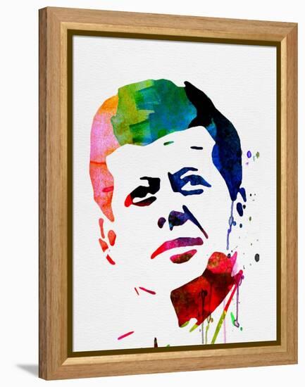 JFK Watercolor-Lora Feldman-Framed Stretched Canvas