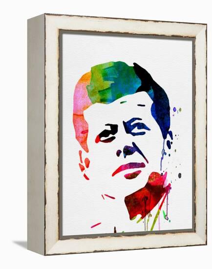 JFK Watercolor-Lora Feldman-Framed Stretched Canvas