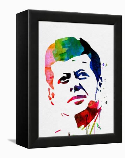 JFK Watercolor-Lora Feldman-Framed Stretched Canvas