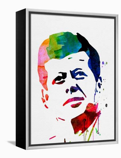 JFK Watercolor-Lora Feldman-Framed Stretched Canvas