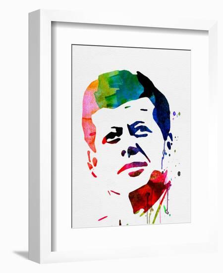 JFK Watercolor-Lora Feldman-Framed Art Print