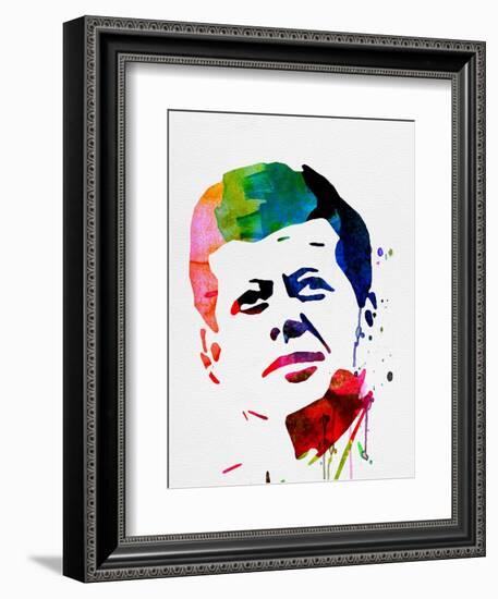 JFK Watercolor-Lora Feldman-Framed Art Print