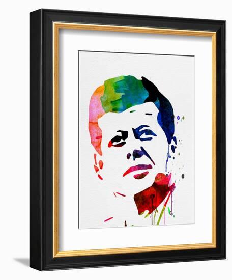 JFK Watercolor-Lora Feldman-Framed Art Print