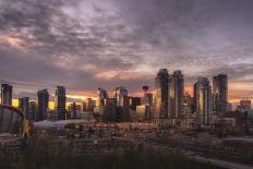 Skyline at sunset, Calgary, Alberta, Canada, North America-JIA HE-Photographic Print