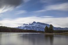 Canoes by the lakes and mountains of the Canadian Rockies, Alberta, Canada, North America-JIA JIAHE-Photographic Print