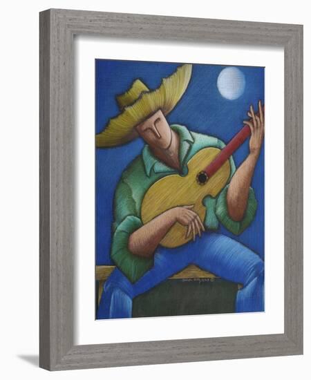 Jibaro Bajo La Luna-Oscar Ortiz-Framed Giclee Print