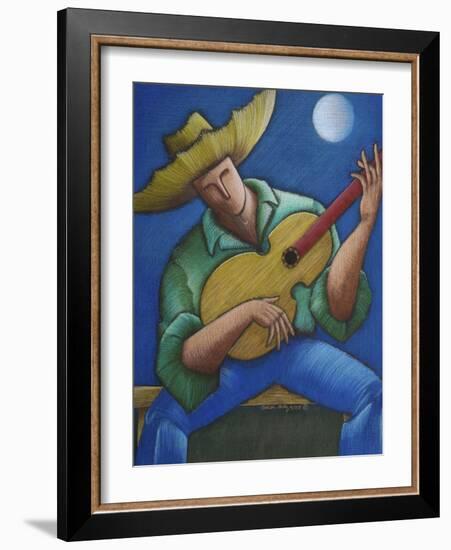 Jibaro Bajo La Luna-Oscar Ortiz-Framed Giclee Print