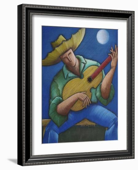 Jibaro Bajo La Luna-Oscar Ortiz-Framed Giclee Print