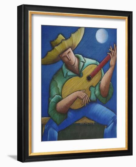 Jibaro Bajo La Luna-Oscar Ortiz-Framed Giclee Print