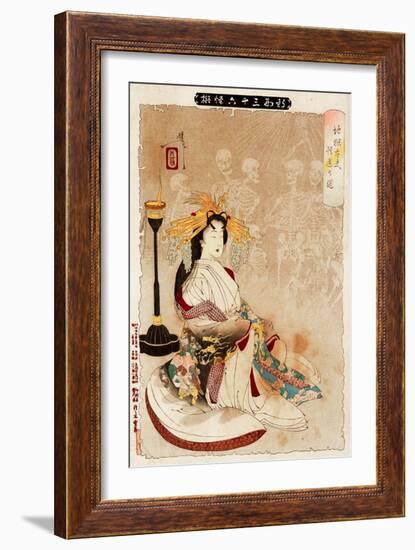 Jigoku Dayu - Courtesan from Hell, Thirty-Six Transformations-Yoshitoshi Tsukioka-Framed Giclee Print