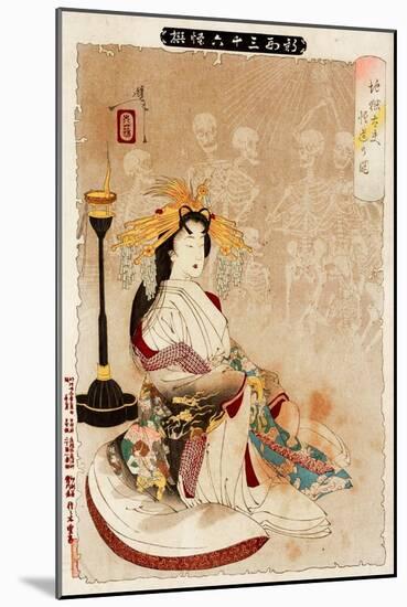 Jigoku Dayu - Courtesan from Hell, Thirty-Six Transformations-Yoshitoshi Tsukioka-Mounted Giclee Print