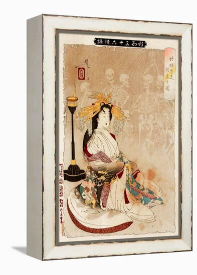 Jigoku Dayu - Courtesan from Hell, Thirty-Six Transformations-Yoshitoshi Tsukioka-Framed Premier Image Canvas