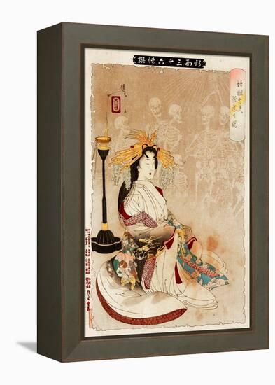 Jigoku Dayu - Courtesan from Hell, Thirty-Six Transformations-Yoshitoshi Tsukioka-Framed Premier Image Canvas