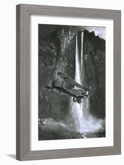 Jim Angel's Discovery of What Became to Be Called the Angel Falls in Venezuela-English School-Framed Giclee Print