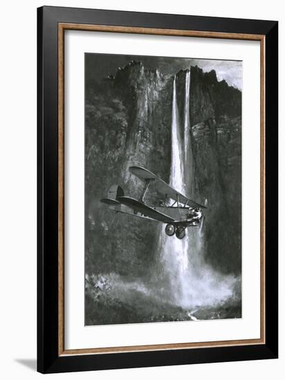 Jim Angel's Discovery of What Became to Be Called the Angel Falls in Venezuela-English School-Framed Giclee Print