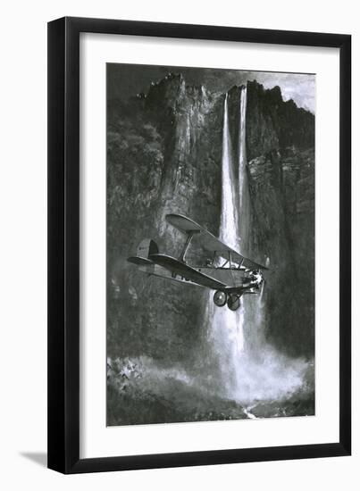 Jim Angel's Discovery of What Became to Be Called the Angel Falls in Venezuela-English School-Framed Giclee Print