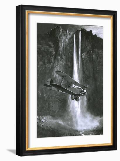 Jim Angel's Discovery of What Became to Be Called the Angel Falls in Venezuela-English School-Framed Giclee Print