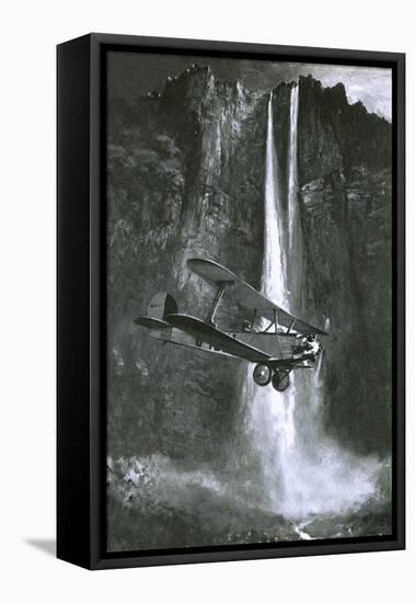 Jim Angel's Discovery of What Became to Be Called the Angel Falls in Venezuela-English School-Framed Premier Image Canvas