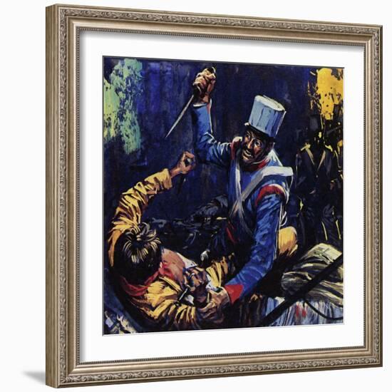 Jim Bowie Is Said to Have Been the Last Texan Alive at the Alamo-Luis Arcas Brauner-Framed Giclee Print