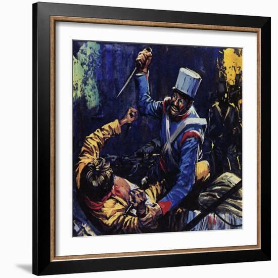 Jim Bowie Is Said to Have Been the Last Texan Alive at the Alamo-Luis Arcas Brauner-Framed Giclee Print