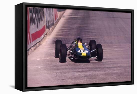 Jim Clark Driving a Lotus, Monaco Grand Prix, 1964-null-Framed Premier Image Canvas