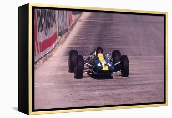 Jim Clark Driving a Lotus, Monaco Grand Prix, 1964-null-Framed Premier Image Canvas