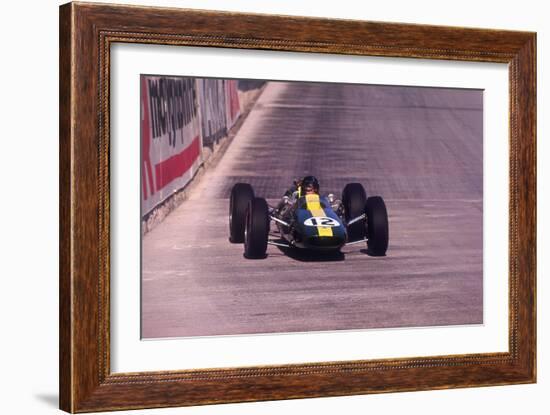 Jim Clark Driving a Lotus, Monaco Grand Prix, 1964-null-Framed Photographic Print