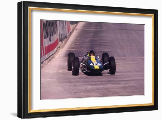 Jim Clark Driving a Lotus, Monaco Grand Prix, 1964-null-Framed Photographic Print