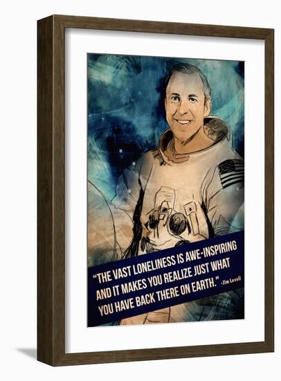 Jim Lovell Quote-Lynx Art Collection-Framed Art Print