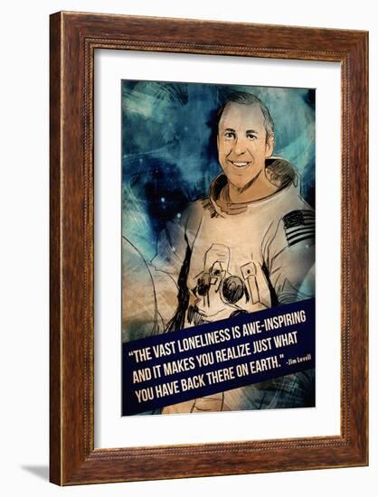 Jim Lovell Quote-Lynx Art Collection-Framed Art Print