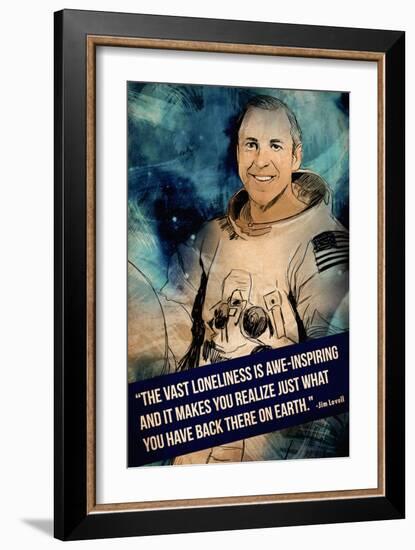 Jim Lovell Quote-Lynx Art Collection-Framed Art Print