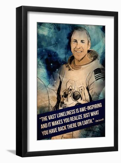 Jim Lovell Quote-Lynx Art Collection-Framed Art Print