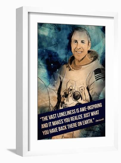 Jim Lovell Quote-Lynx Art Collection-Framed Art Print