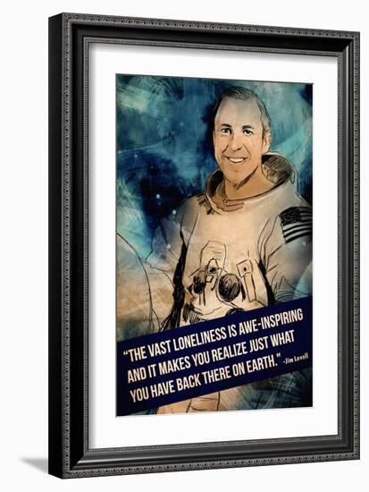 Jim Lovell Quote-Lynx Art Collection-Framed Art Print