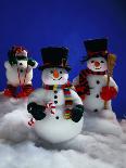 Three Christmas Snowmen-Jim McGuire-Premier Image Canvas