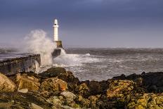 Aberdeen Harbour Breakwater.-Jim Ross-Framed Photographic Print