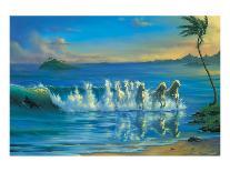 Seven Dolphins-Jim Warren-Framed Premium Giclee Print