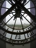 View Across Seine River Through Transparent Face of Clock in the Musee d'Orsay, Paris, France-Jim Zuckerman-Photographic Print