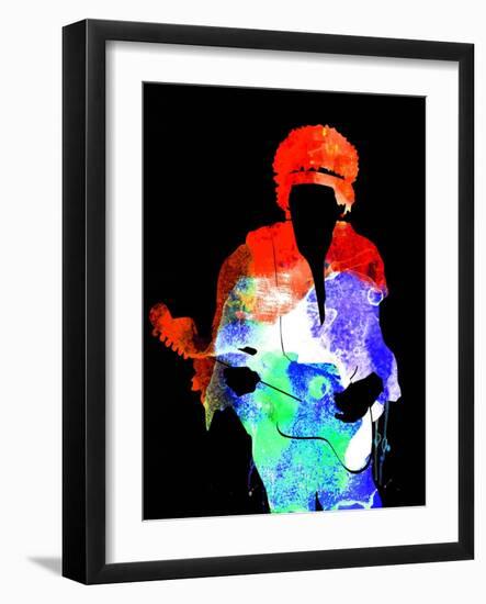 Jimi Watercolor II-Lana Feldman-Framed Art Print