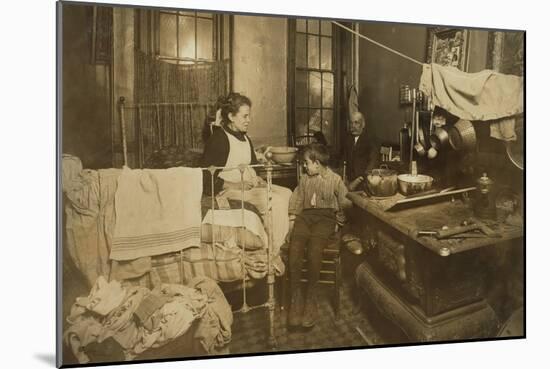 Jimmie Chinquanana 'Below Grade' Category, at Home in New York Behind the Family Shop, 1913-Lewis Wickes Hine-Mounted Photographic Print