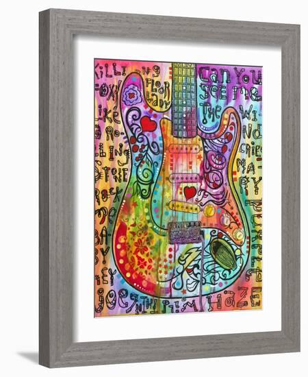 Jimmies Guitar-Dean Russo-Framed Giclee Print