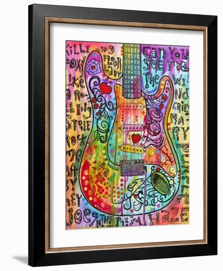 Jimmies Guitar-Dean Russo-Framed Giclee Print