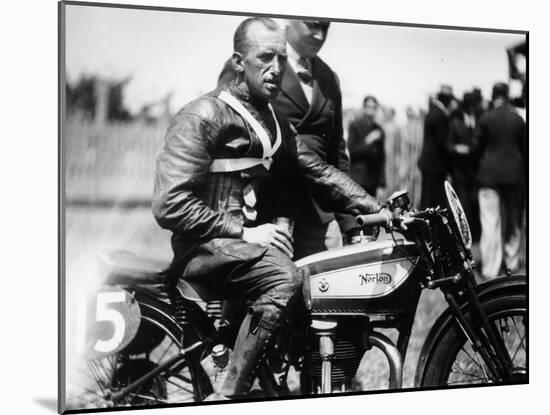 Jimmy Guthrie on Norton Motorcycle, Isle of Man Senior TT Race, 1932-null-Mounted Photographic Print