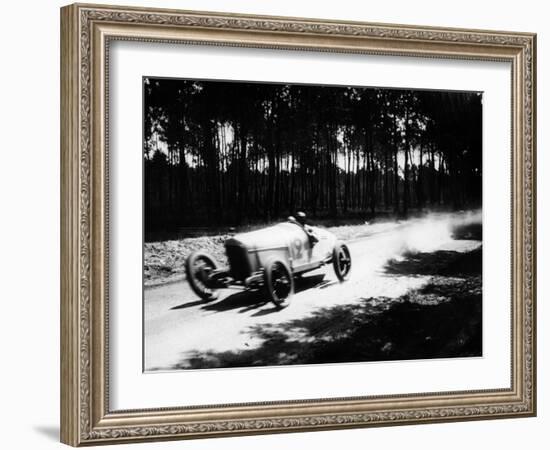 Jimmy Murphy Driving a Duesenberg to Victory in the French Grand Prix, Le Mans, 1921-null-Framed Photographic Print