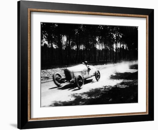 Jimmy Murphy Driving a Duesenberg to Victory in the French Grand Prix, Le Mans, 1921-null-Framed Photographic Print