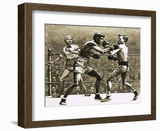 Jimmy Wilde Boxing Pancho Villa in New York-Pat Nicolle-Framed Giclee Print