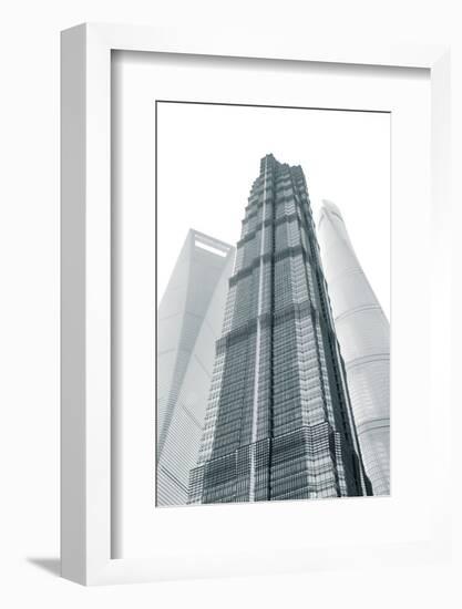 Jin Mao Tower, Shanghai Tower and Shanghai World Finance Center, Lujiazui, Pudong, Shanghai, China-Jon Arnold-Framed Photographic Print