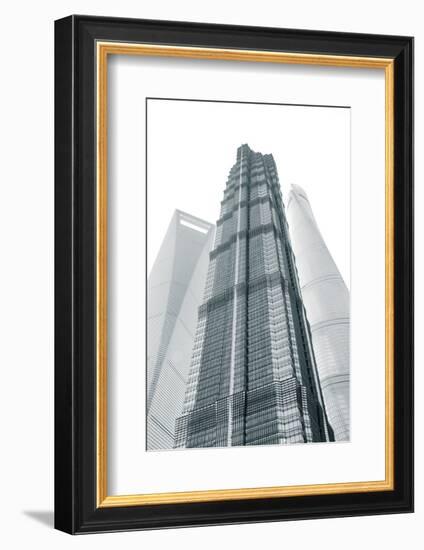 Jin Mao Tower, Shanghai Tower and Shanghai World Finance Center, Lujiazui, Pudong, Shanghai, China-Jon Arnold-Framed Photographic Print