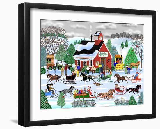 Jingle Bell Sleigh Society-Mark Frost-Framed Giclee Print